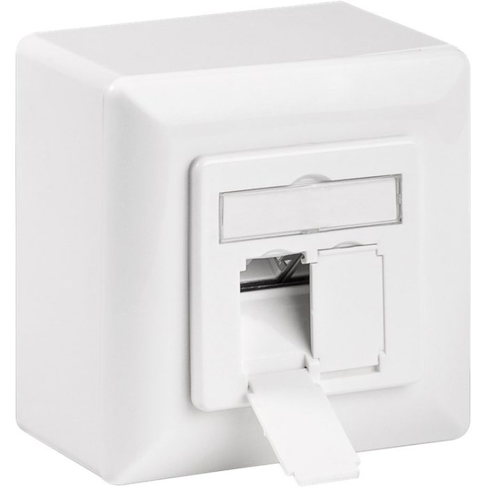 GOOBAY επιτοίχια πρίζα CAT 6 68244, 2x RJ45, 80x80mm, λευκή