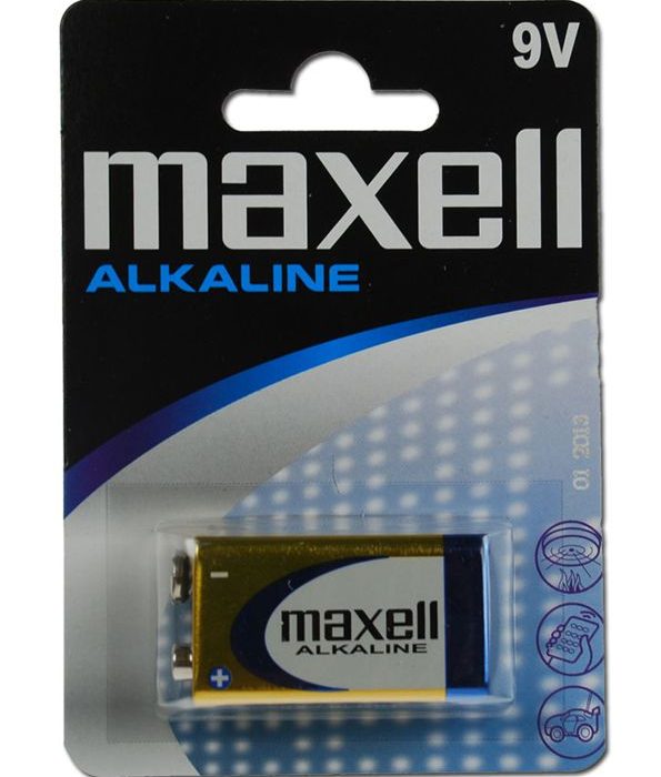 MAXELL αλκαλική μπαταρία 6LR61M/9V, 1τμχ