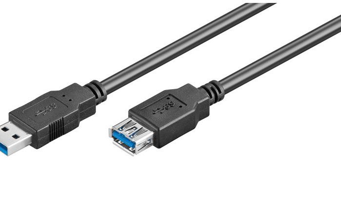 GOOBAY καλώδιο USB 3.0 σε USB (F) 93998, copper, 1.8m, μαύρο