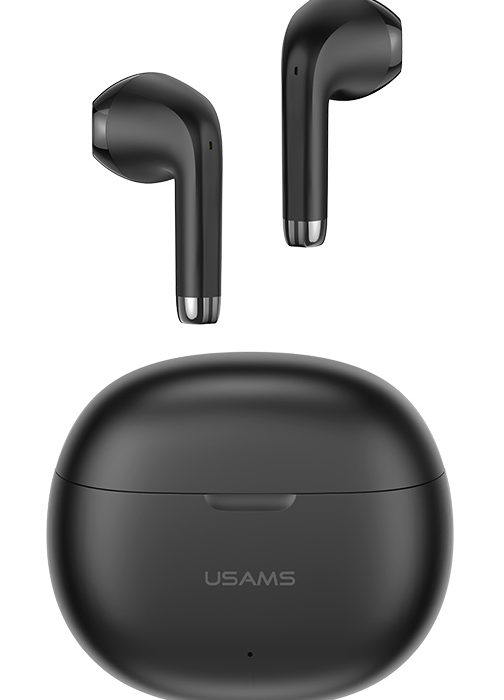 USAMS earphones με θήκη φόρτισης US-YO17, True Wireless, Φ13mm, μαύρα