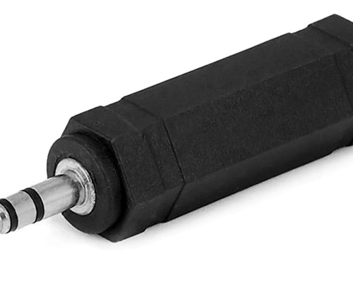 POWERTECH αντάπτορας stereo 3.5mm σε 6.35mm CAB-J020, μαύρος, 5τμχ