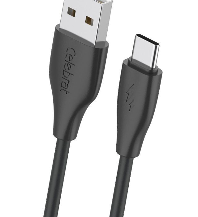 CELEBRAT καλώδιο USB-C σε USB CB-31A, 3A, 480Mbps, 1m, μαύρο