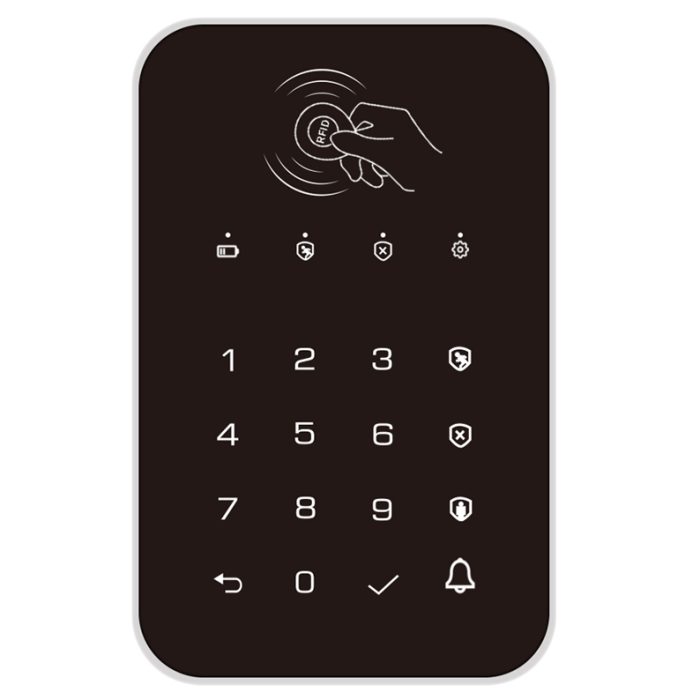 Ασύρματο πληκτρολόγιο συναγερμού K010, αφής, RFID