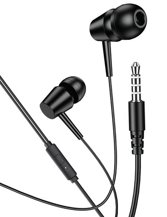 KAKUSIGA earphones με μικρόφωνο KSC-1303, 3.5mm σύνδεση, 10mm, 1.1m, μαύρα