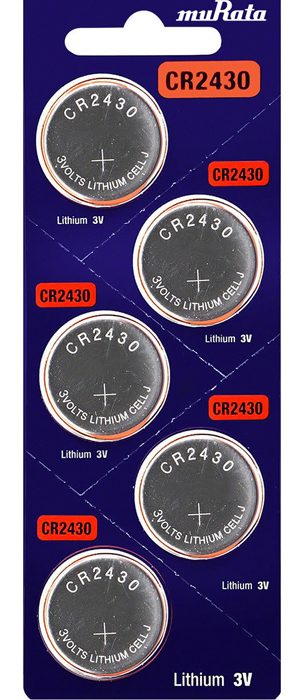 MURATA Μπαταρία λιθίου CR2430, 3V, 5τμχ