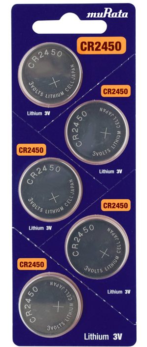 MURATA Μπαταρία λιθίου CR2450, 3V, 5τμχ