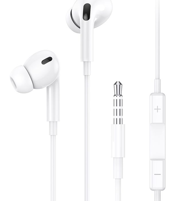USAMS earphones με μικρόφωνο EP-41, 3.5mm σύνδεση, Φ10mm, 1.2m, λευκά