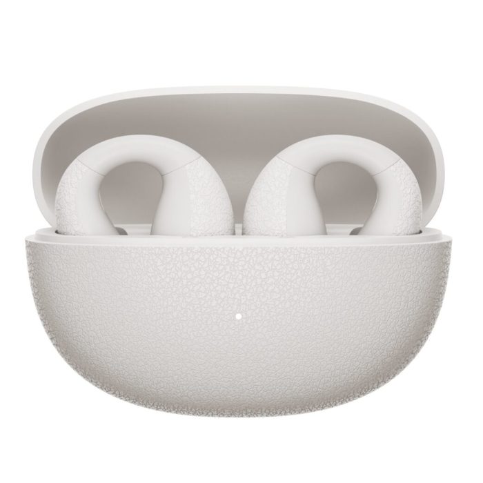 QCY Crossky C10 White Open Ear TPU Earclip, IPX5 Call Noise Reduction BT 5.4 Earbuds 30h