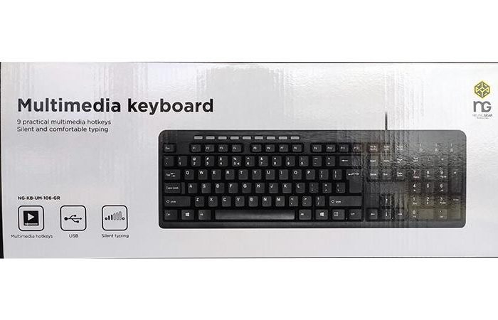 NG ΠΛΗΚΤΡΟΛΟΓΙΟ KB106-GR USB BLACK ΜΕ ΜULTIMEDIA ΚΟΥΜΠΙΑ