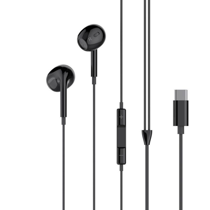 XO EP74 ΑΚΟΥΣΤΙΚΑ HANDSFREE TYPE-C, ΜΑΥΡΟ