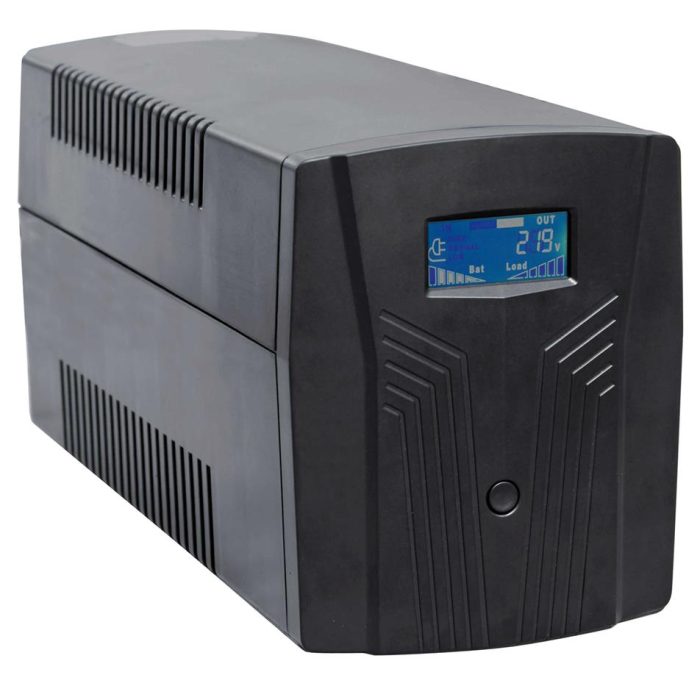 NG UPS 1500VA/900W ΜΕ AVR, LINE INTERACTIVE, USB, 3 SCHUKO, 2 x 12V8A, ΟΘΟΝΗ