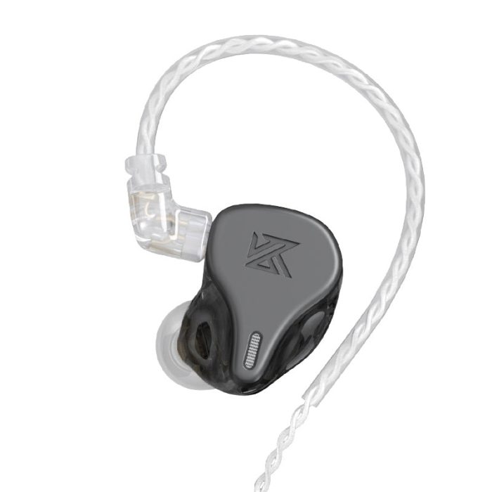 KZ DQ6 Grey No Mic - IEM 3,5 HBB Tuned Improved In Ear Monitor Earphones, 3DD Dynamic