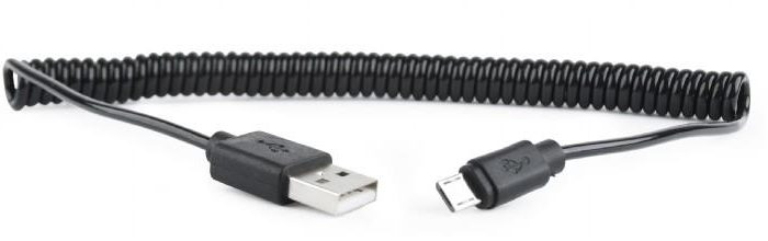 CABLEXPERT ΚΑΛΩΔΙΟ MICRO USB SPIRAL , 1.8m BLACK