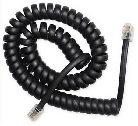 CABLEXPERT ΤΗΛΕΦΩΝΙΚΟ ΚΑΛΩΔΙΟ SPIRAL 2m, BLACK
