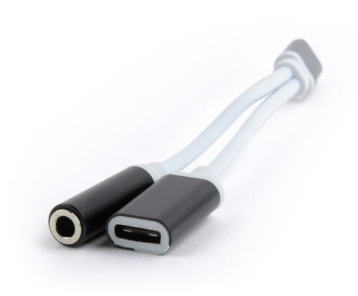 CABLEXPERT ΚΑΛΩΔΙΟ TYPE-C ΣΕ 3.5mm STEREO+POWER ΜΑΥΡΟ