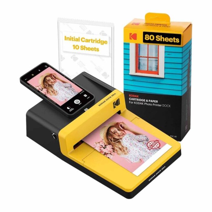 Kodak Dock Era 4PASS Wireless Smarphone Photo Printer (10 x 15 cm, 4x6inch) + 10 Sheet
