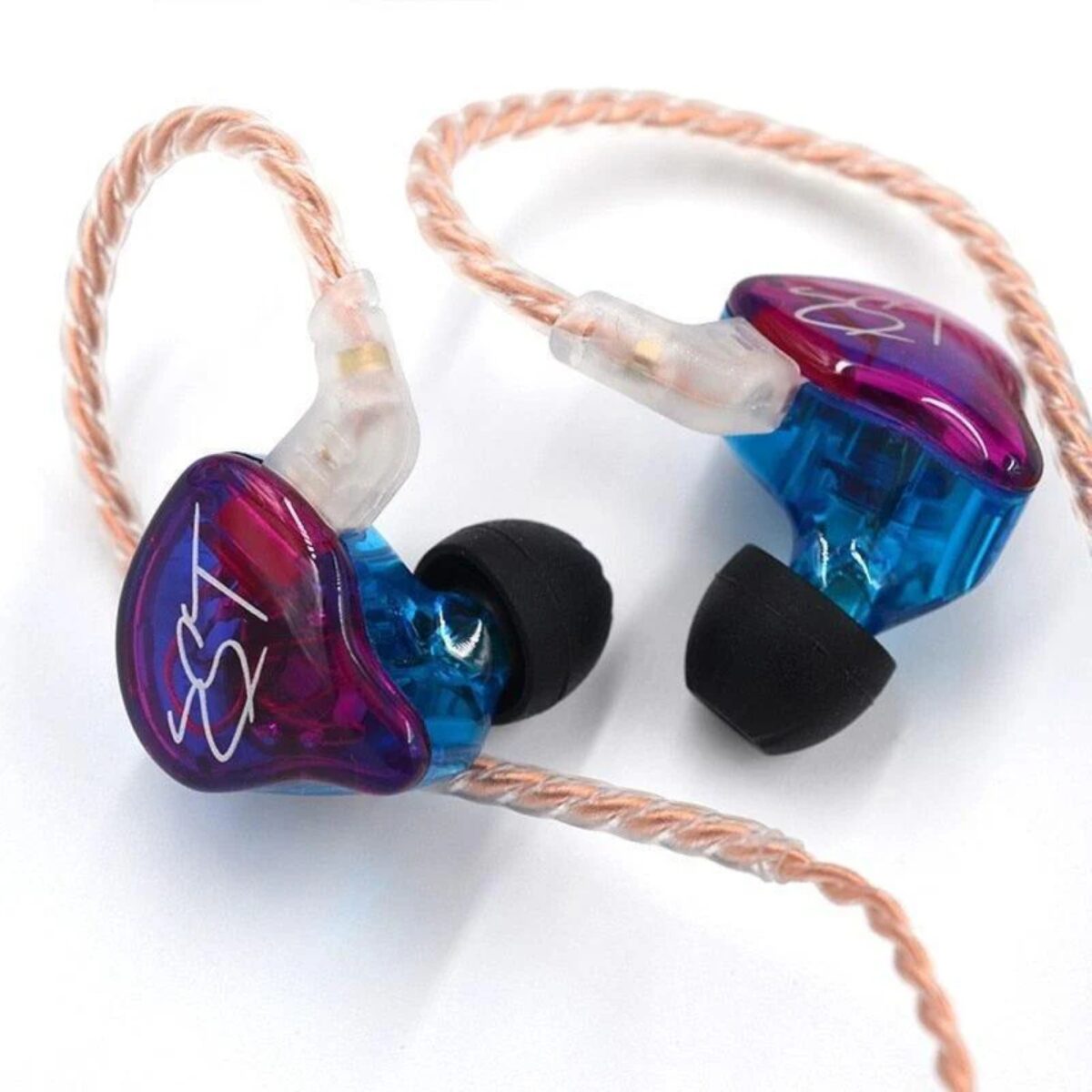 KZ ZST Purple No Mic - IEM 3,5 In Ear Monitor Earphones, Dynamic Hybrid Dual Driver 1BA+1DD - Image 2